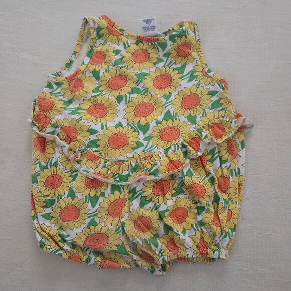 Vintage Sunflower Floral Bubble Romper 9-12 months - Picture 4 of 5
